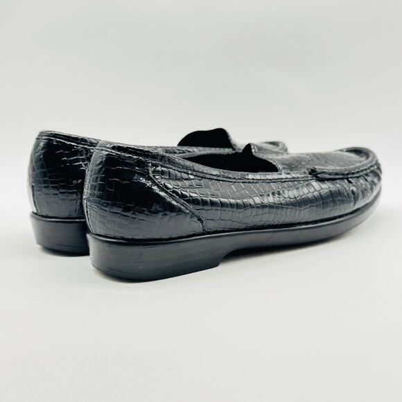 SAS Loafers Womens 6.5 Black Patent Leather Casual Comfort Shoe Slip On - Picture 7 of 12